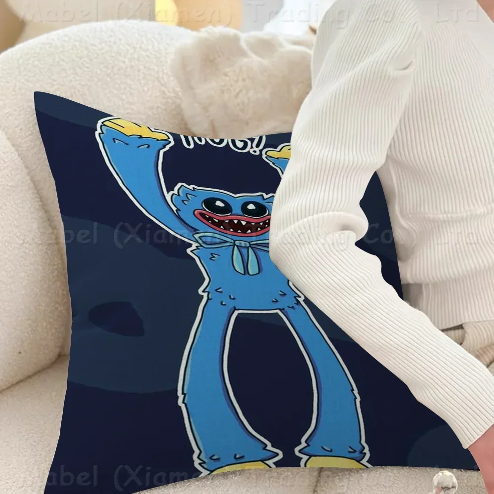 H-huggy-Wuggys Playtime Classic Anime Pillow Covers Cartoon Sofa Decorative Home Double-sided Printing Short Plush Cute Cushion