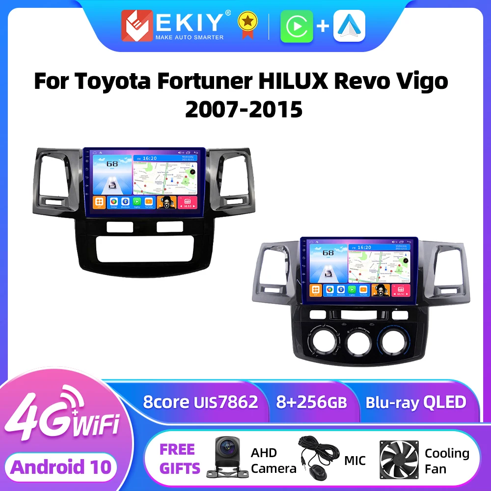 

EKIY T7 Android Auto Radio For Toyota Fortuner HILUX Revo Vigo 2007-2015 Stereo Car Multimedia Video Player 2din DSP Carplay GPS