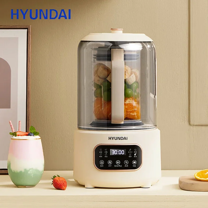 

HYUNDAI Wall Breaker Home Light Sound Soybean Milk Maker Intelligent Heatingl Multi-function High Speed Blender Food Processor