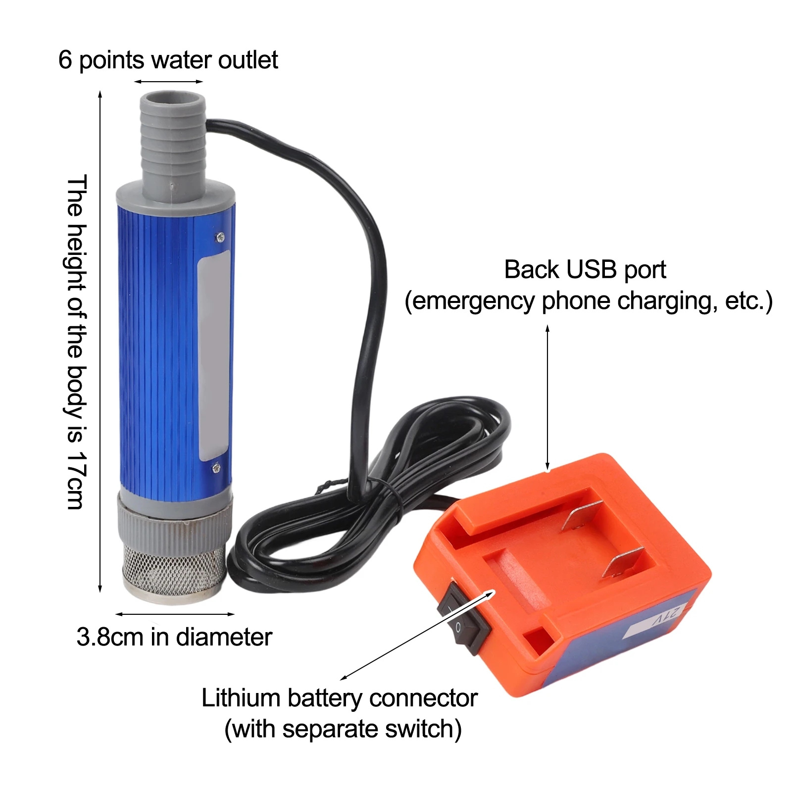 

Для Dayi литиевой батареи, совместимого насоса для перекачки масла, беспроводной мини-дизайн с расходом 40 л/мин и лифтом 4 6 м