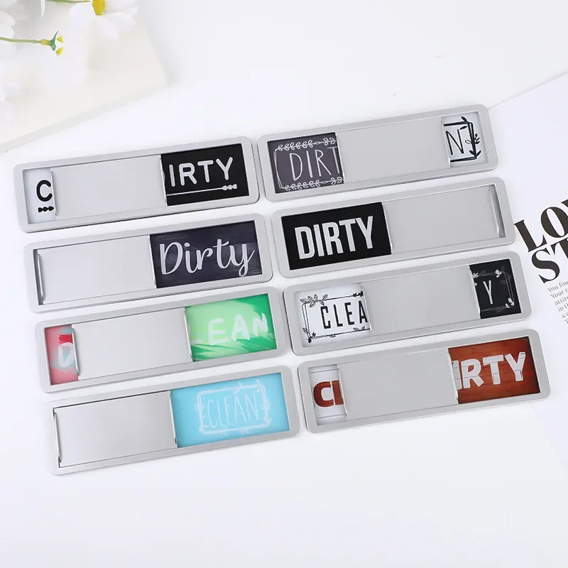 Dishwasher Clean Dirty Sign Cleanliness Tips Portable Dishwasher Magnet Indicator for Kitchen Organization Washing Machine