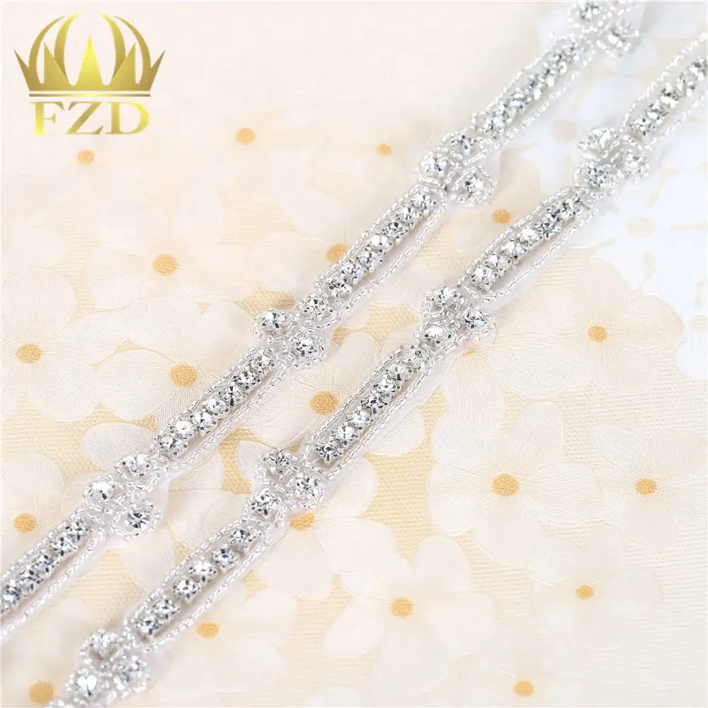 

(10yards) Wholesale 1 Yard Hot Fix Crystal Sew on Rhinestone Applique for Garment Wedding Dresses Hotfix Rhinestones