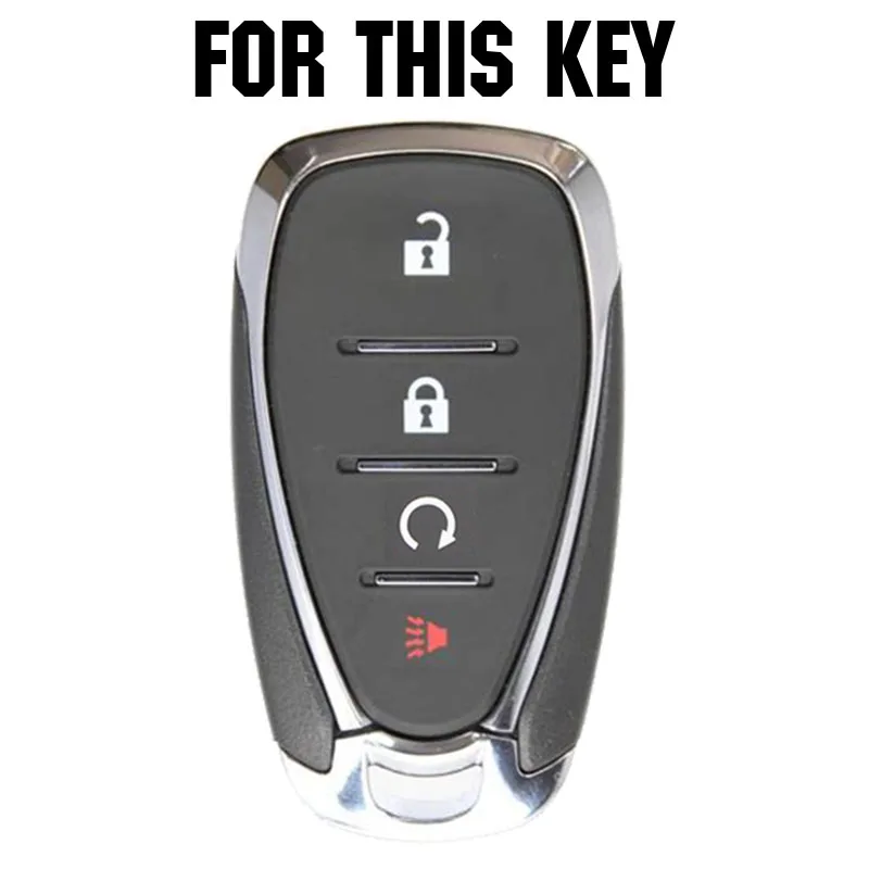 Silicone Car Key Case For Chevrolet Camaro Cruze Malibu Sonic Impala Volt 2016-2018 Cover Keyless Remote Fob 4 Button Protector