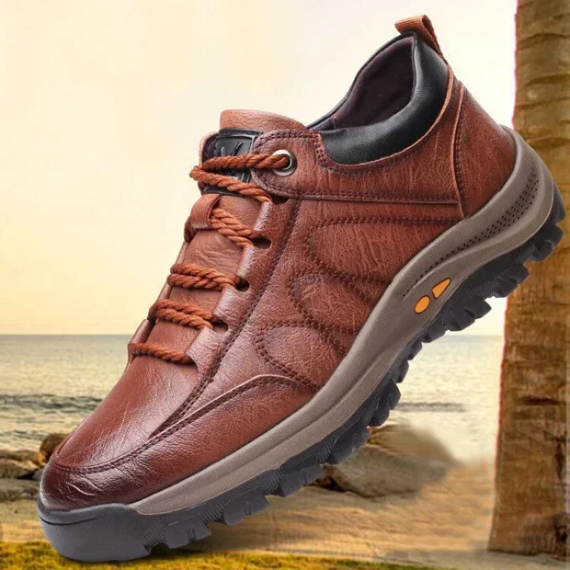 

2025 Men's Shoes Street Trendy Running Non-Slip Outdoor Lace Up Hiking Shoes Casual Sports Shoes Large Size Mens Sneakers Male