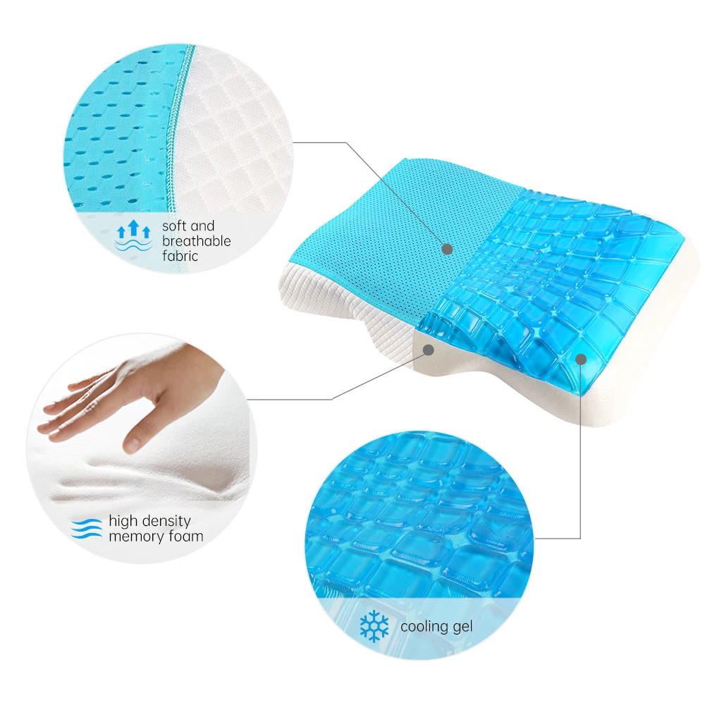 Wholesale Gel Memory Foam Bed - Cooling Pillow Gel recension och pris