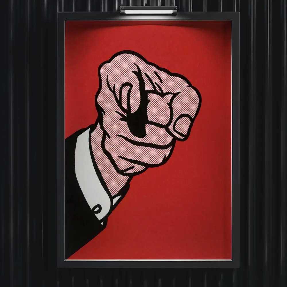 R-Roy Lichtenstein ملصق الموسيقى الساخن ألبوم المشارك ستار الهيب هوب غرفة المعيشة قماش اللوحة الفن جدار المنزل