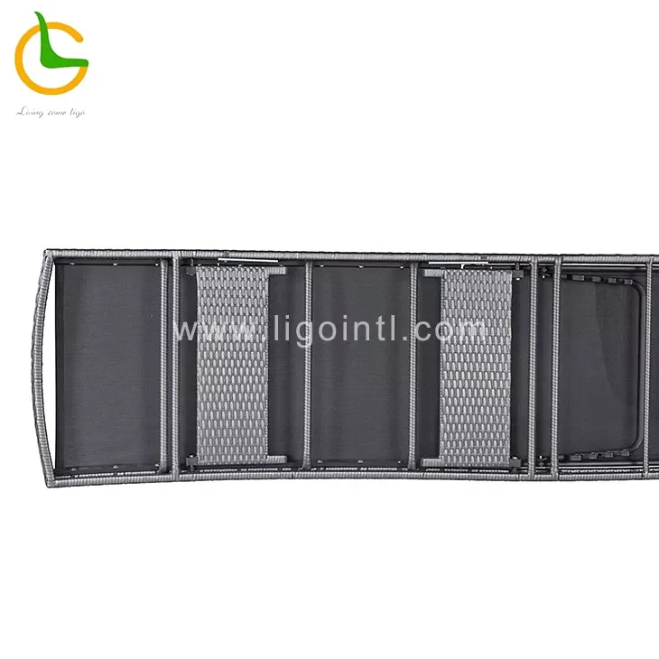 Patio Outside Beach Sun Lounger Outdoor Waterproof Chair Rattan