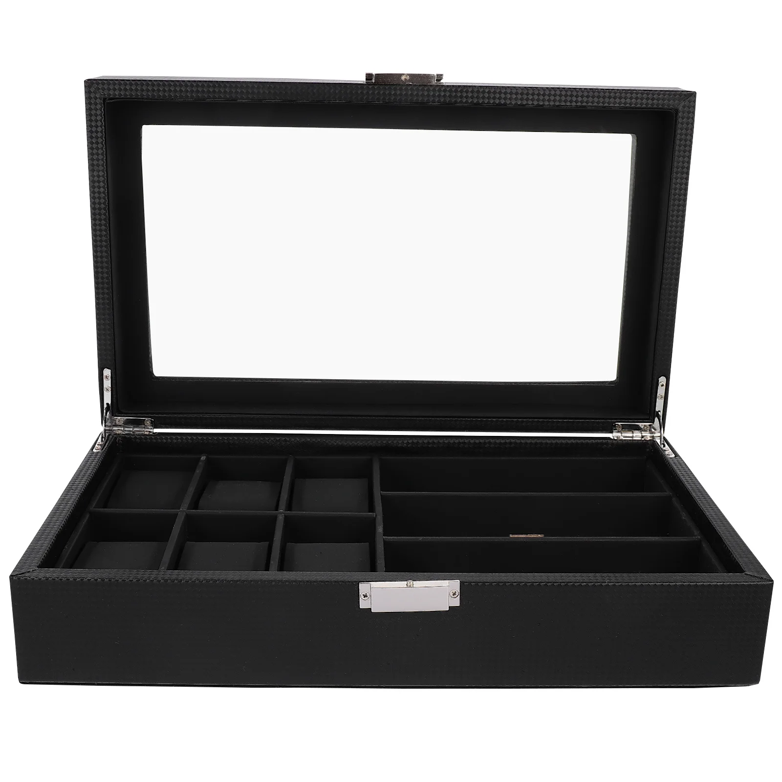 

Watch Sunglasses Organizer Premium Material Smooth Touch Jewelry Case Display Holder for Watch Glasses Bracelets Rings