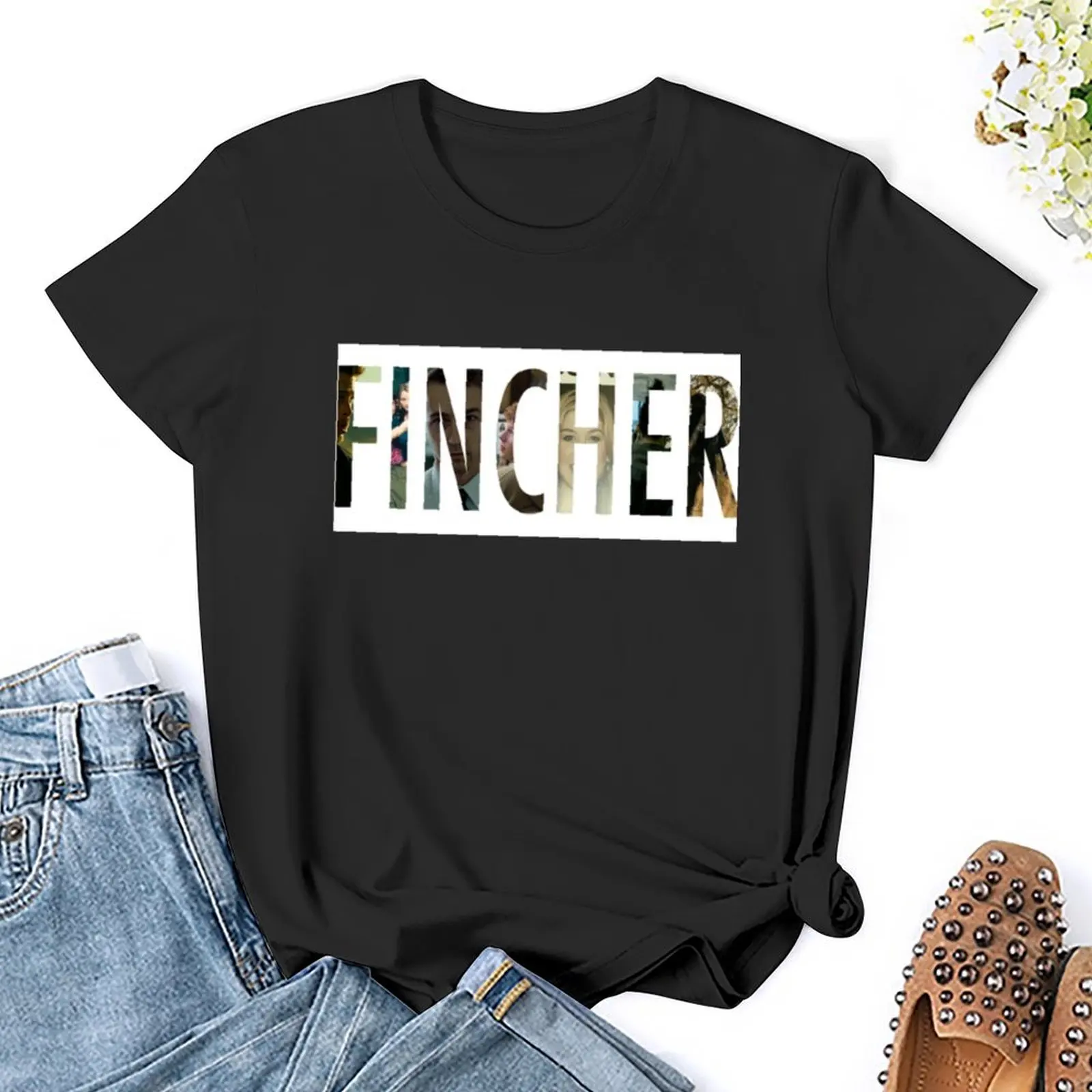 Fincher-Camiseta de verano de gran tamaño para mujer, camisetas con gráficos divertidos