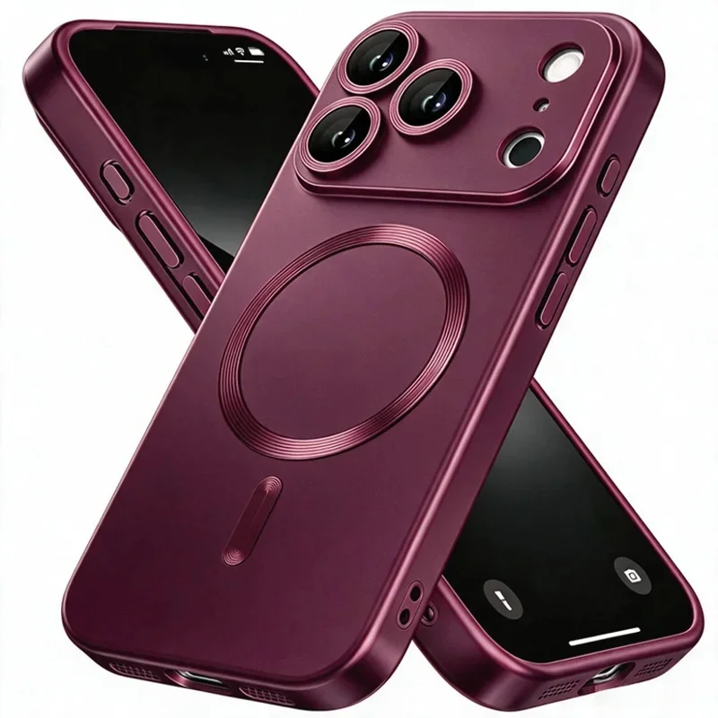 Etui na telefon z funkcją bezprzewodowego ładowania MagSafe, kompatybilne z modelami iPhone 18, 17, 16, 15, 14, 13, 12 Pro Max Plus. Pokrowiec na tył aparatu, akcesoria.