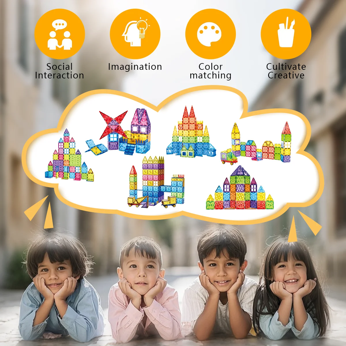 Magnetische Bouwstenen Bouwset 3D Speelgoed Voor 3 + Jaar Kinderen Montessori Educatief STEM Bouwstenen Speelgoed Met Wielen