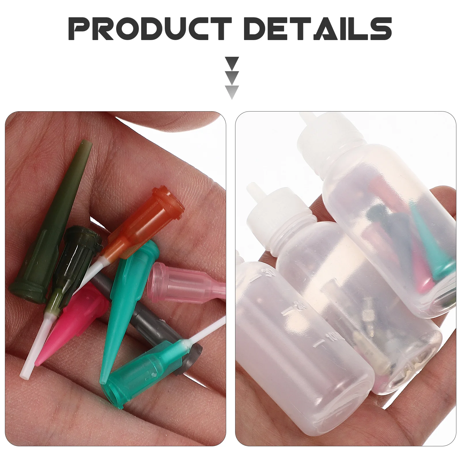

Paste Set Plastic Dispensing Bottles with Applicator Tip for Body Art Black Cones Multifunctional Squeeze Paint Storage