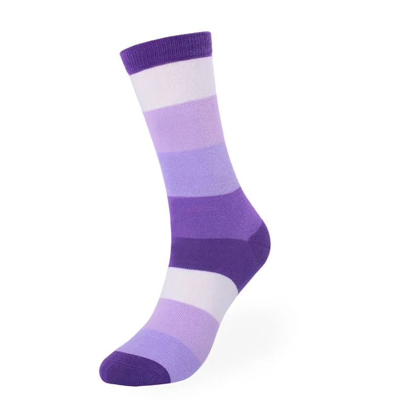 5 Pairs Plus Size EU43-48 Men's Long Tube Socks Colorful Striped Cotton Funny Dress Socks Novelty Socks Breathable Socks Meias
