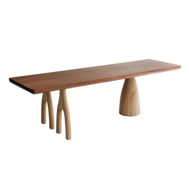 

Nordic ash household solid wood dining table simple modern desk lonely log workbench hotel homestay table