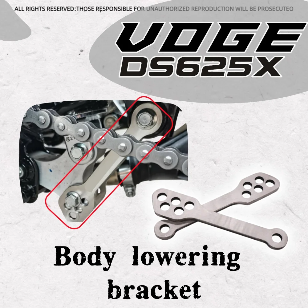 

Для VOGE DS652X DSX625 625DSX модифицированный кронштейн для опускания кузова мотоцикла, кронштейн для опускания кузова из собачьей кости