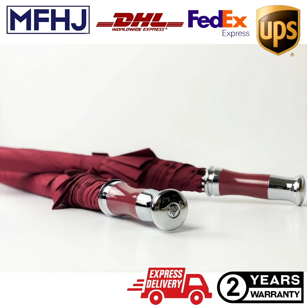 2PCS For Rolls Royce Phantom Ghost Dawn Wraith & Cullinan Burgundy Umbrella - Custom Made