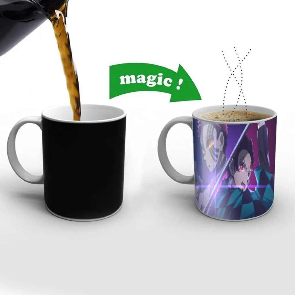 

Ghost Killing Blade Tanjiro Color Changing Cup Heat Sensitive Mug Coffee Cup Temperature Changing Gift Cup Mug Free shipping