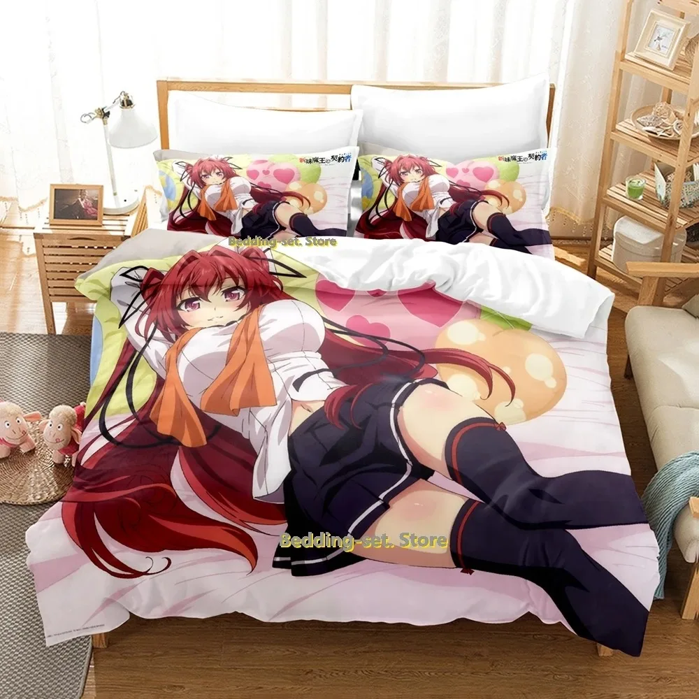 Shinmai Maou No Testament Bedding Set Single Twin Full Queen King Size Bed Set Adult Kid Bedroom Duvetcover Sets Anime Bed Sheet