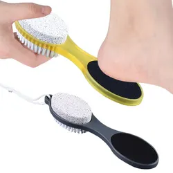 1PC Foot File Pumice Stone Dead Skin Remover Brush Pedicure Grinding Tool Random Color Hot Selling 4 Side Use