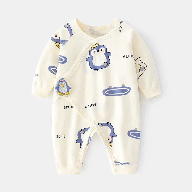 Spring Autumn Baby Girls Boys Romper Print Cartoon Frog Cotton Baby Clothes New Born Fashion Infant Jumpsuit Costume 0-6M New