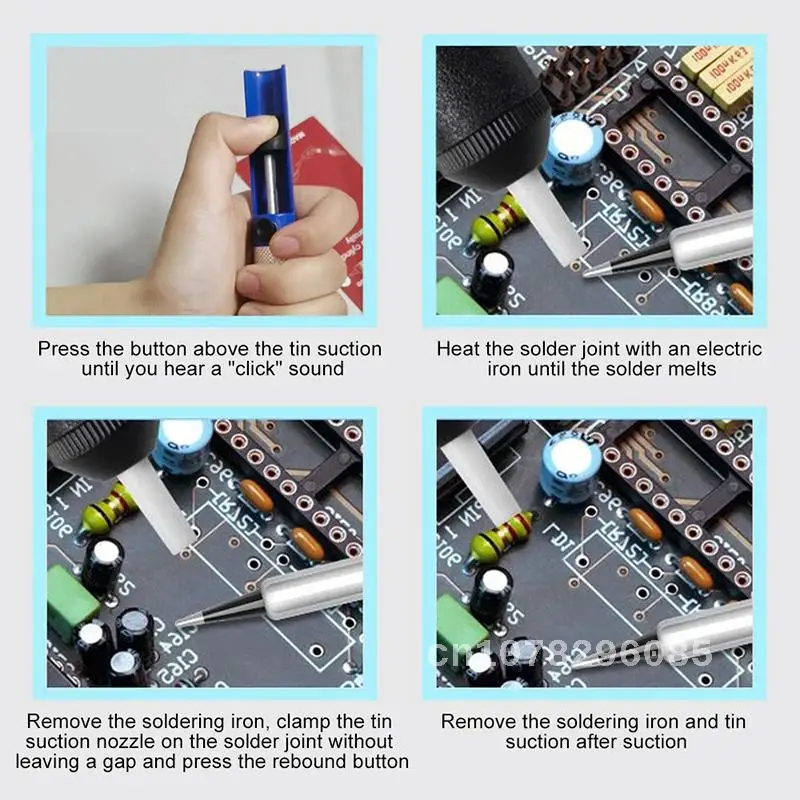 

Welding Tools Aluminum Metal Soldering Iron Desolder, Hand Desoldering Pump, Suction Tin Gun, Soldering Sucker Pen, Removal Vacu