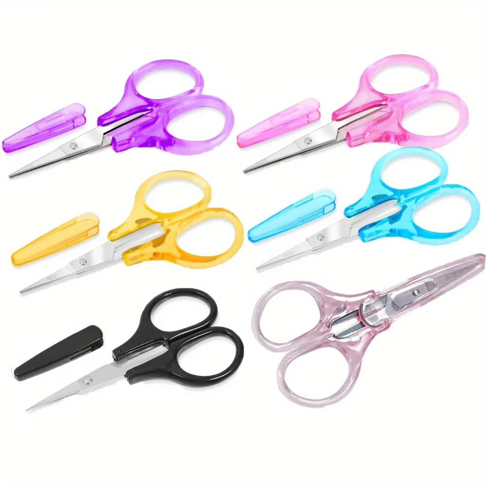 Stainless Steel Small Scissors with Protective Sheath Office Handheld Use Ideal for Handicraft Paper Cutting and Household Use
