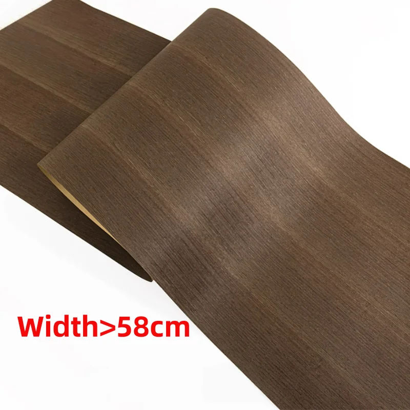 250x58cm Natural Straight Grain Senna Siamea Wood Veneer IronWood for Table Top Cabinet Door Furniture Panels(Back Kraft Paper)