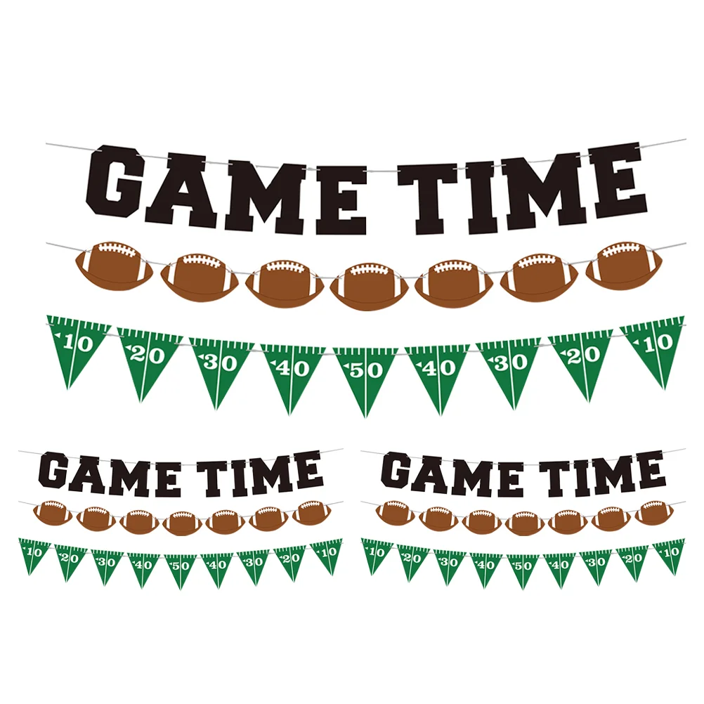 9 Pieces Rugby Banner Sports Themed Football Party Decorations Team Sports Wall Banner Gift Rugby Birthday Celebration