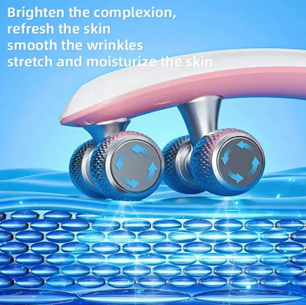 EMS micro-current roller thin face Massager y-face lifting device v-face double chin beauty tool beauty instrument