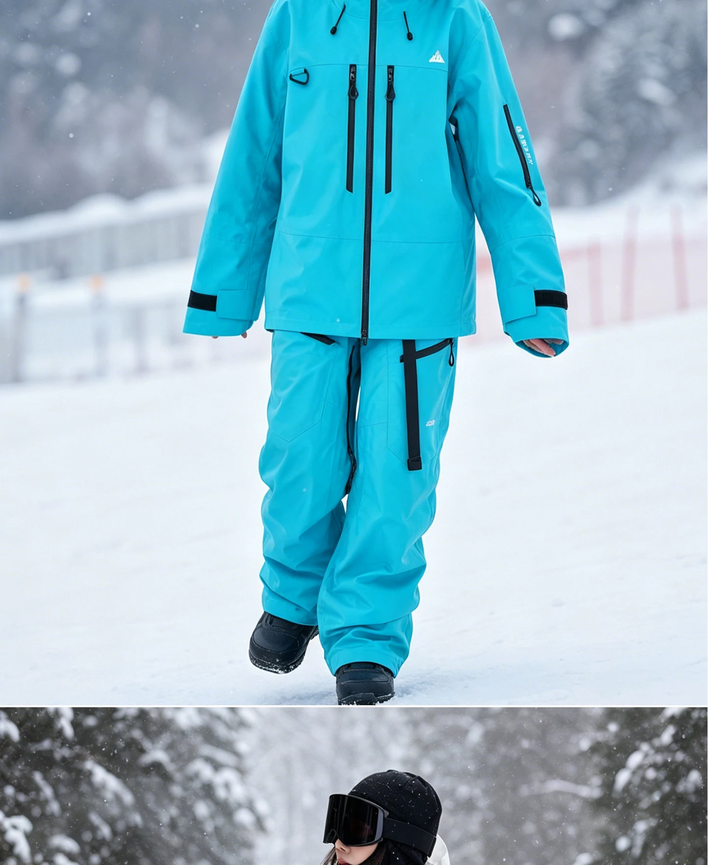 2026 APVCX Neuer Vollständig Verschweißter Unisex Oversized Ski- und Snowboardanzug Verschleißfest Warm Winddicht Wasserdicht Outdoor-Schneeausrüstung – Detail 18