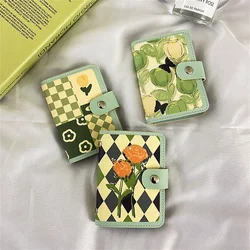 Cute Short Wallet Cartoon flower Pattern Coin Purse Girls Money Key Storage Bag Gift Student Id Bank Fashion Card Holder