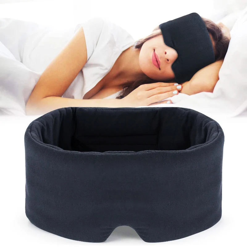 100% Cotton Sleep Mask Soft Breathable Sleeping Eye Cover Adjustable Eyeshade Blinder Blindfold Eye Patch Best Night Companion