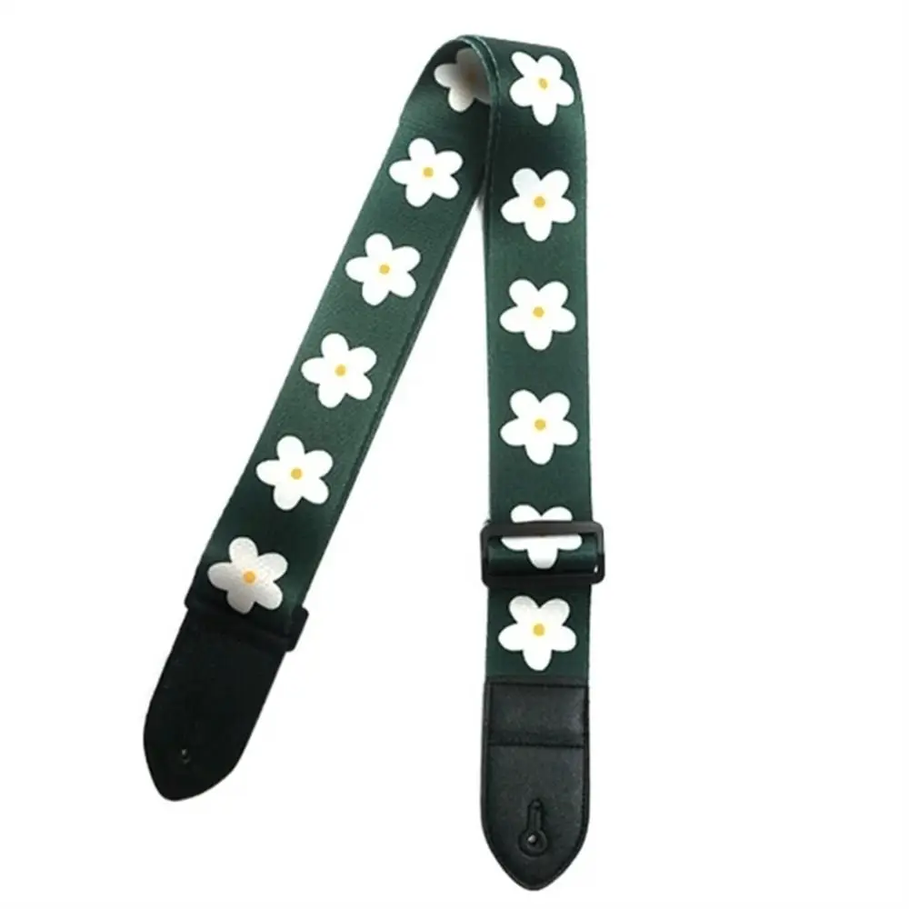 Adjustable Guitar Strap Color Print Extra Wide Electric Guitar Belt Cotton Music Hobby Guitar Shoulder Strap Acoustic Guitar
