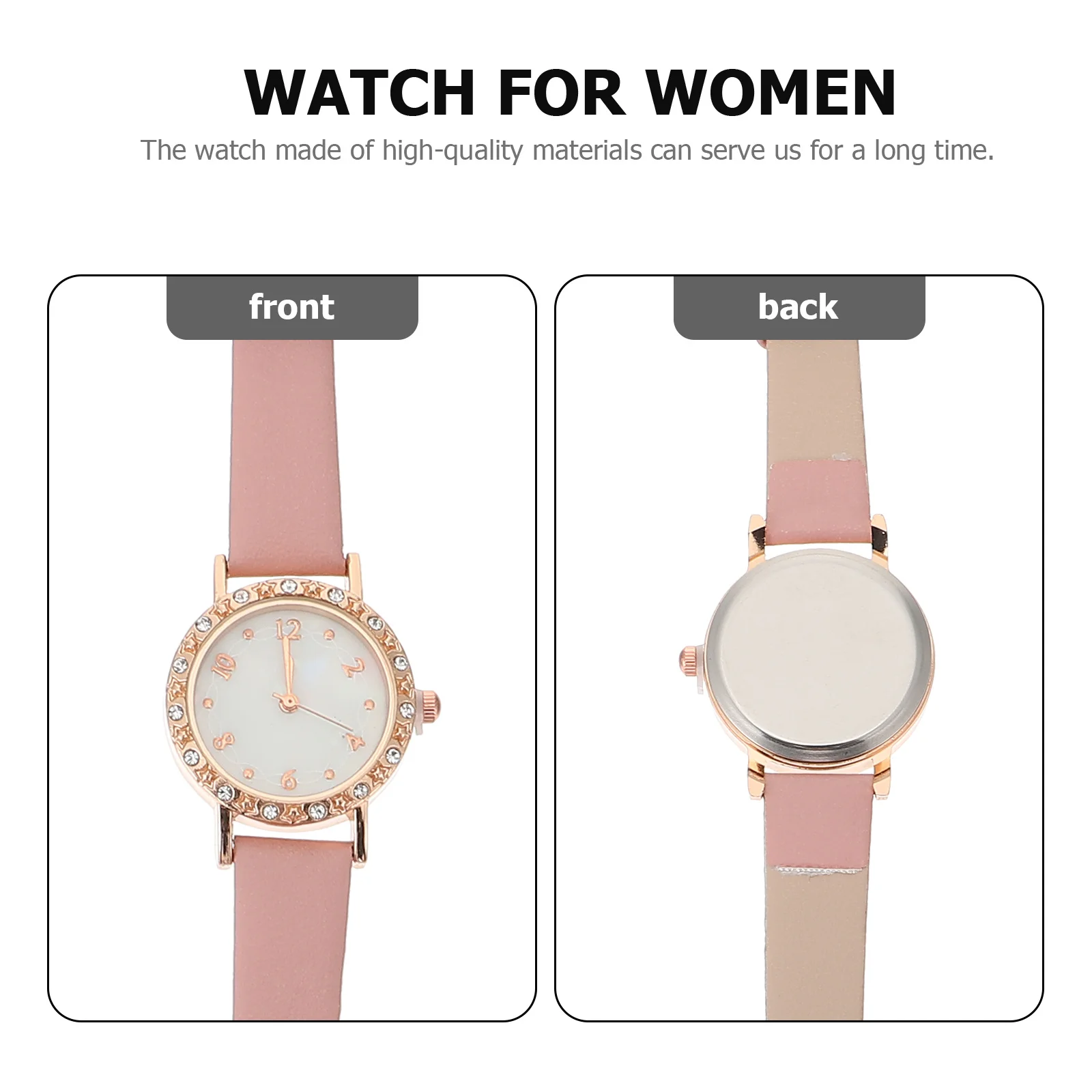 

1 шт., встроенные бриллиантами часы, стильные женские кварцевые наручные часы, повседневные модные часы, подходят для всех случаев, прочные