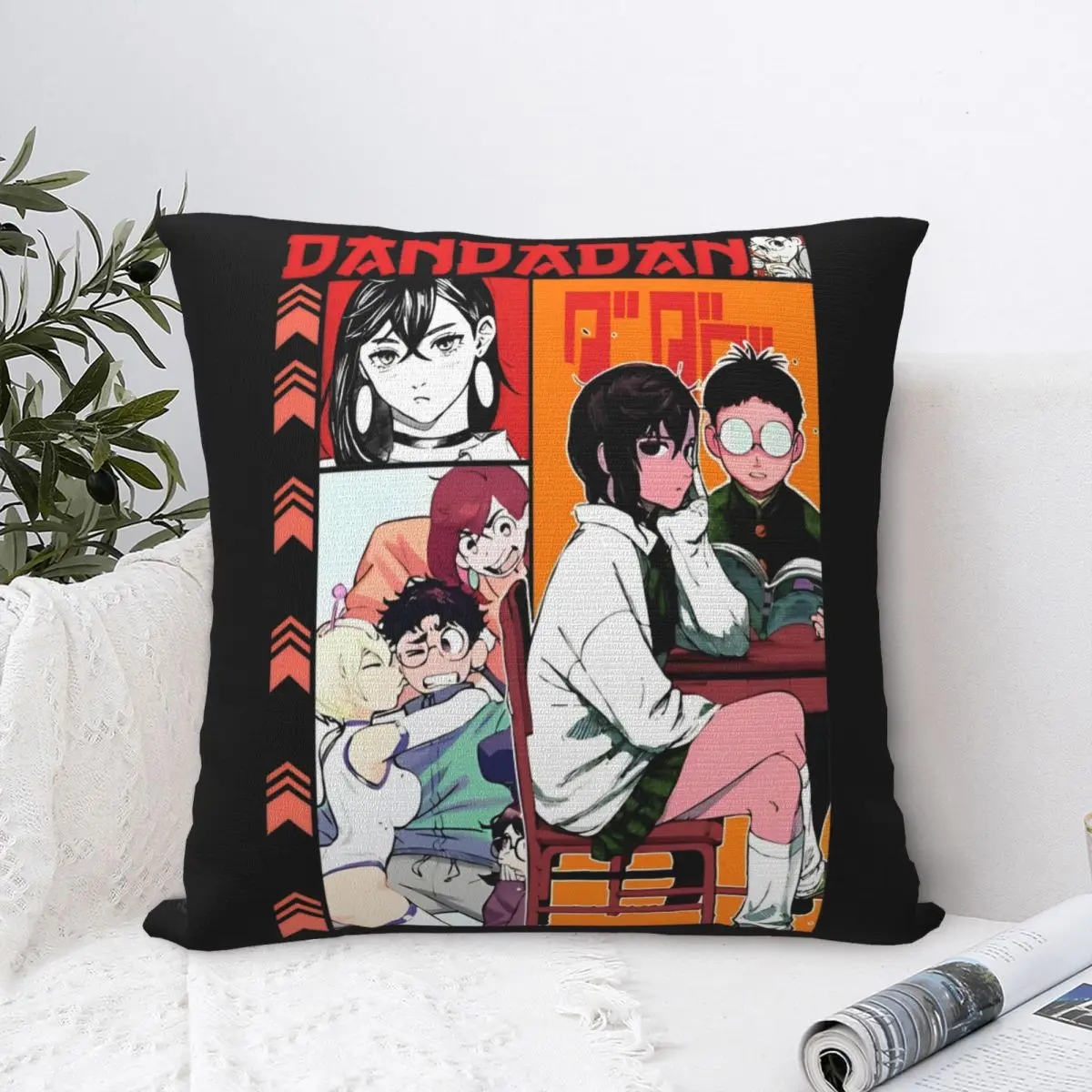 Dandadan Ken Takakura Momo Ayase Pillow Case Anime Cushion Cover Custom Zipper Decorative Pillowcase for Bed 45*45cm