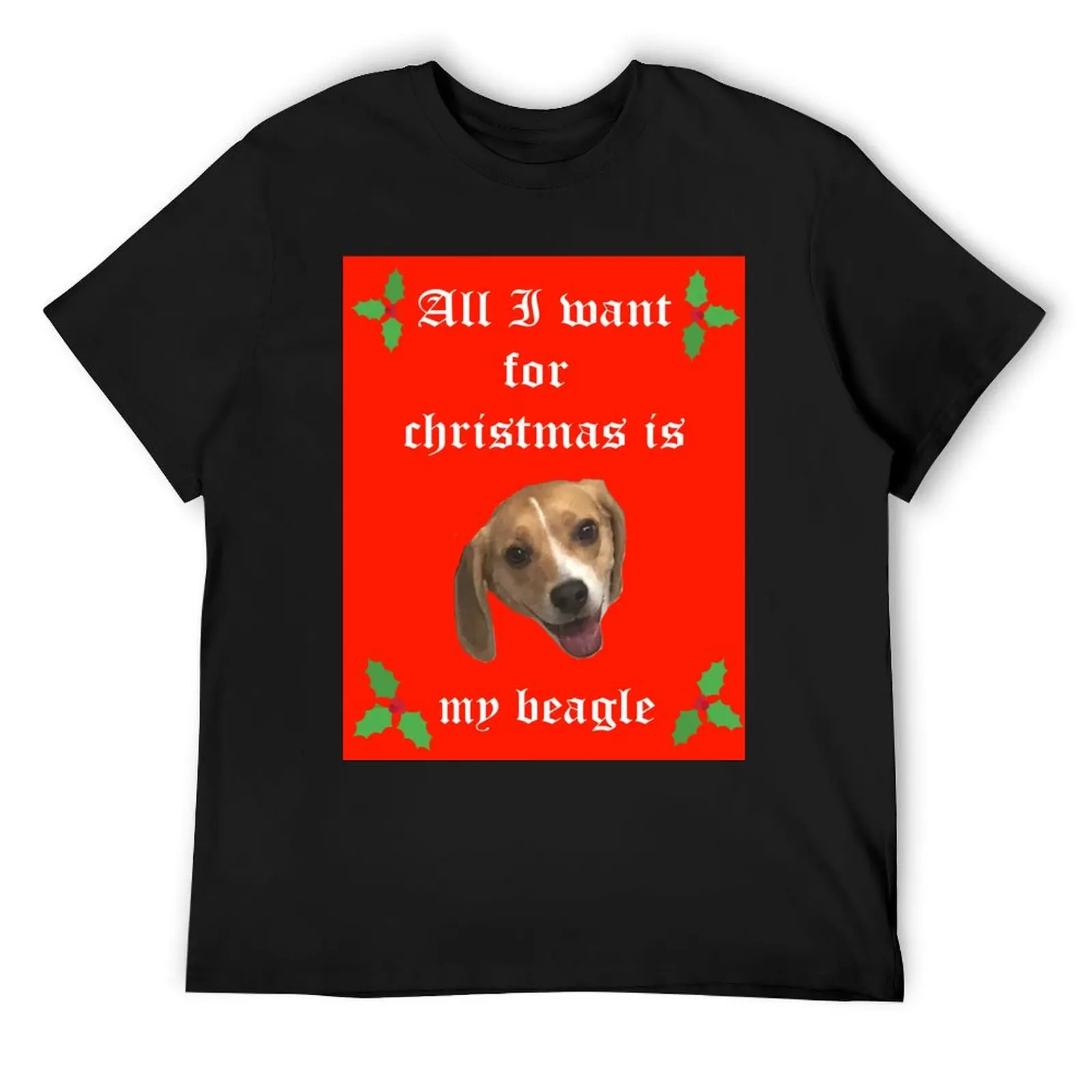

Christmas Beagle T-Shirt gifts for boyfriend summer tops oversizeds Funny t-shirts men t shirts