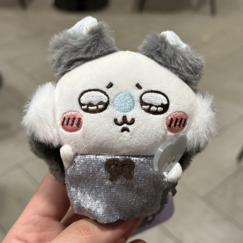 Kawaii Cartoon Momonga Plush Doll Chiikawa Horseman Series Angel Flying Squirrel Usagi Kani Rakko Stuffed Pendant Keychain Gift