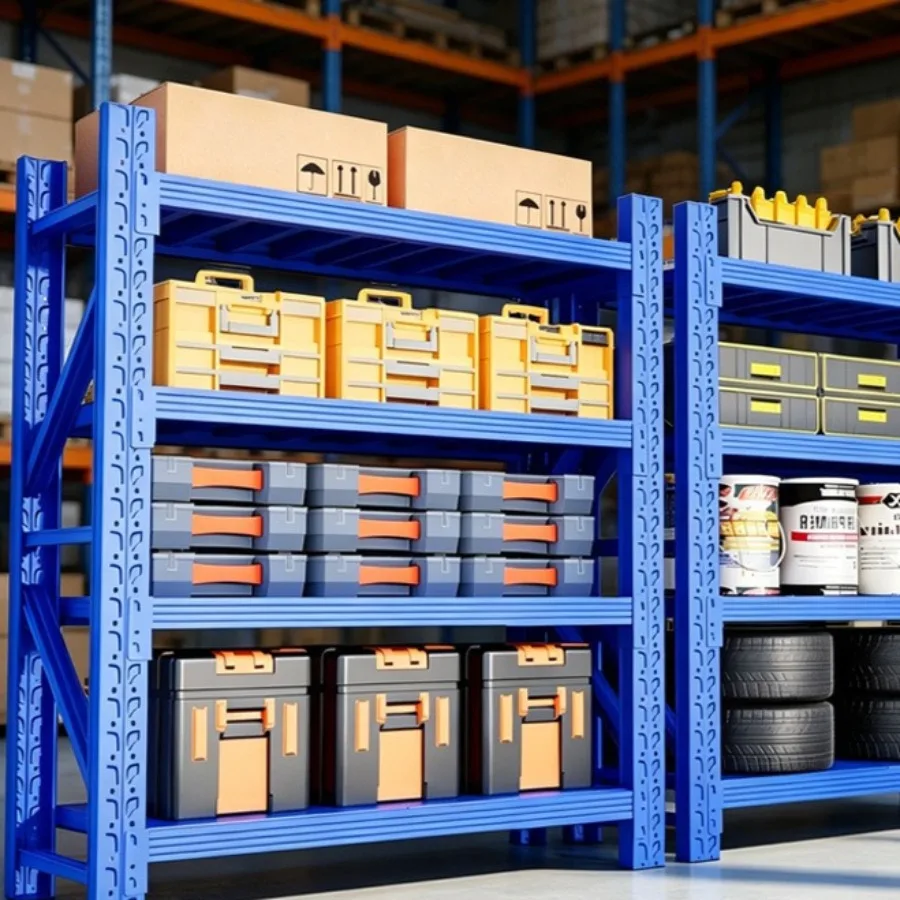 Sturdy Column Frame Shelves Load-bearing Express Supermarket Shoe Cabinets Rack Warehouse Multi-level Furniture Prateleira LJ40