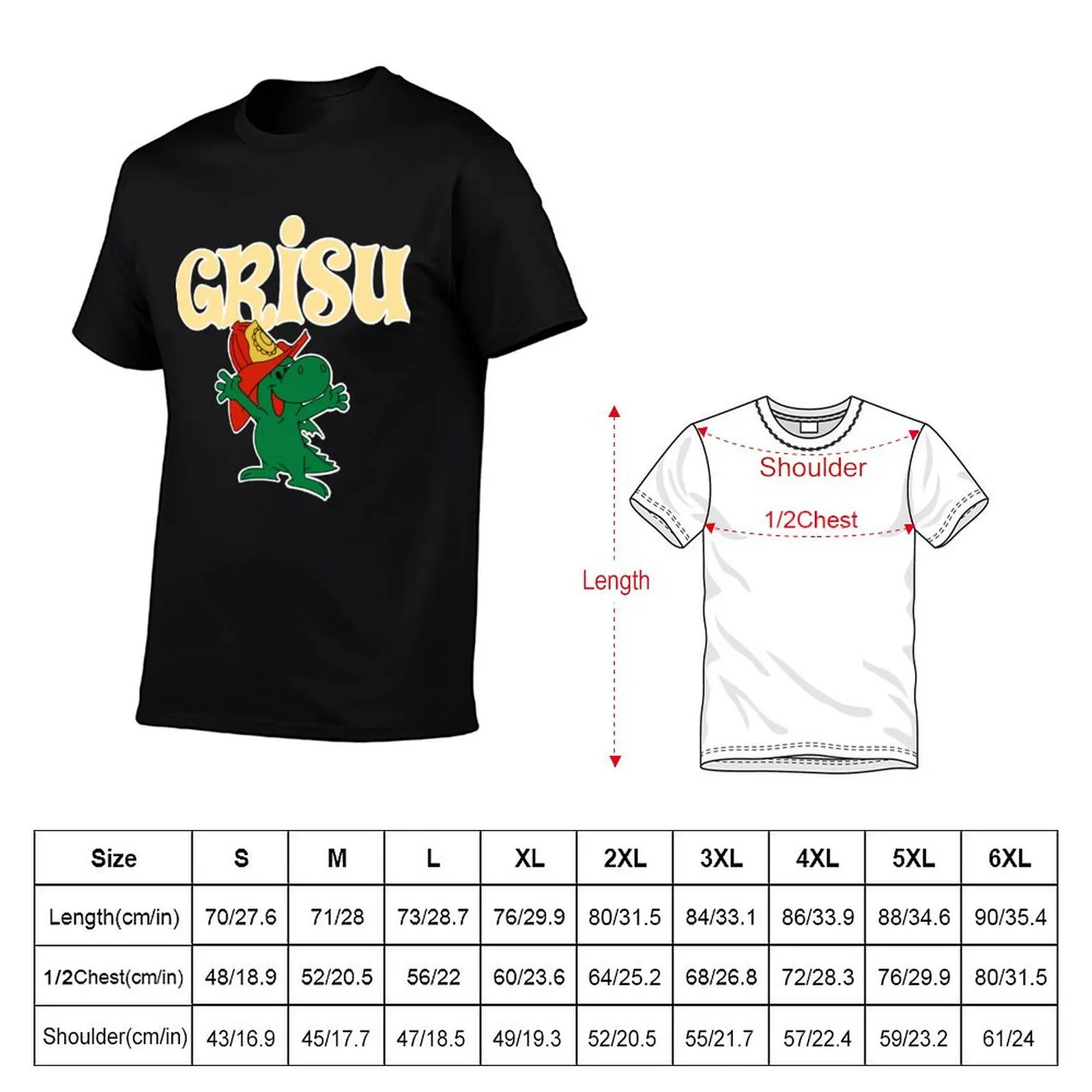 Grisu der kleine Drache T-Shirt man graphic t shirt t shirts for man pack cotton