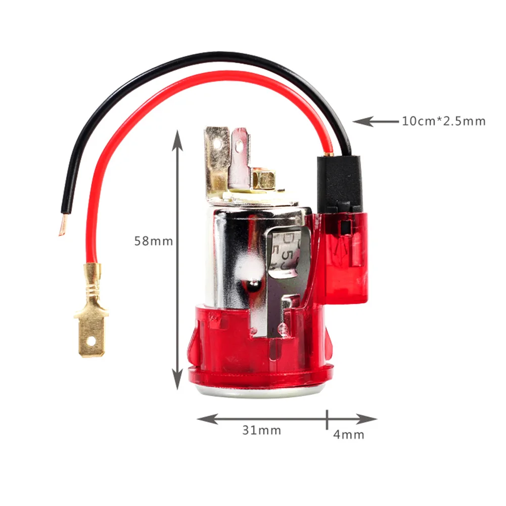 12V Power Innovative Design Lighter Socket Plug Cigarette Lighter with Lamp Wire Car Interior Power Outlet Plug Car Accessories