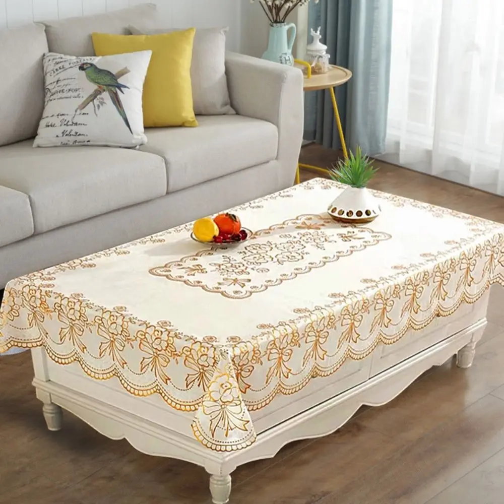 

Soft PVC European Style Tablecloth Waterproof Thicker Table Cover Oil-proof Rectangle Table Pad Dining Table