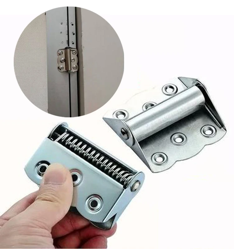 2PCS Stainless Steel Butterfly Hinge Automatic Closing Door Closer Swing Screen Window Spring Hinge