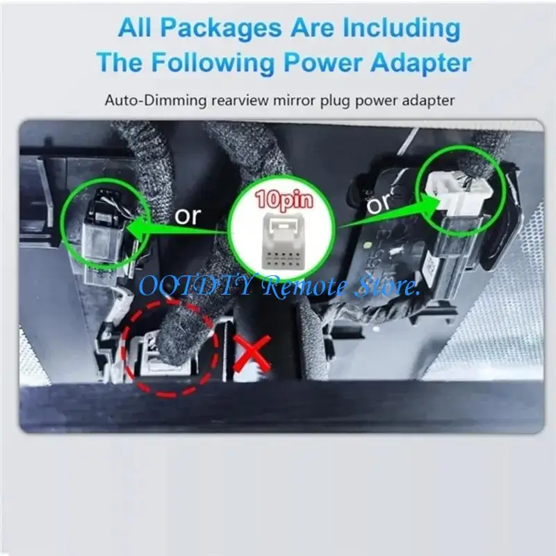  Universal 10pin Connector for Dashcam Power Supply Includes USB Cable for Various Devices Safe Operation