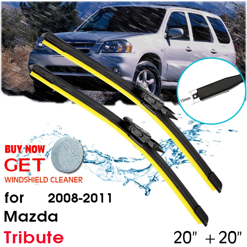 

Car Blade Window Windshield Rubber Silicon Refill Wiper For Mazda Tribute 2008-2011 LHD/RHD 20"+20" Car Accessories