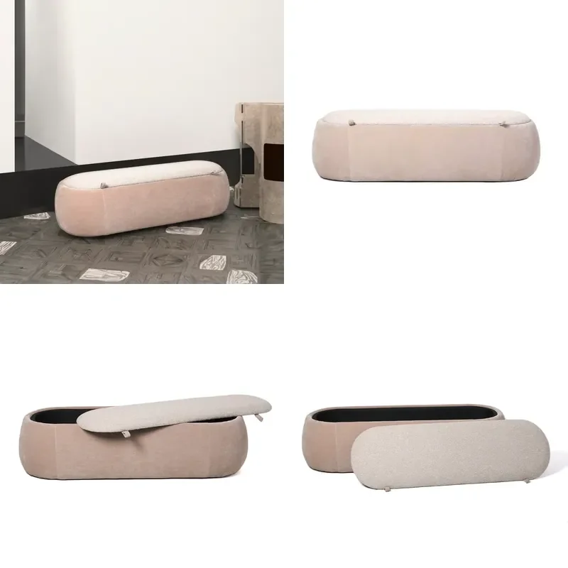 Modern Eco-Friendly Durable Soft Fabric Long Stool Multi-Functional Entry Bench for Home Hotel Bedroom Storage Ottoman