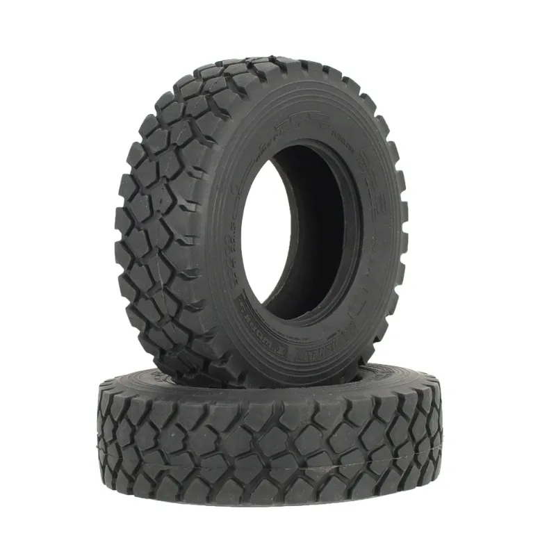 2 Pcs Rubber Tire for 1/14 Tamiya RC Truck Car Scania 770S BENZ 3363 VOLVO FH16 MAN Diy Parts Toys