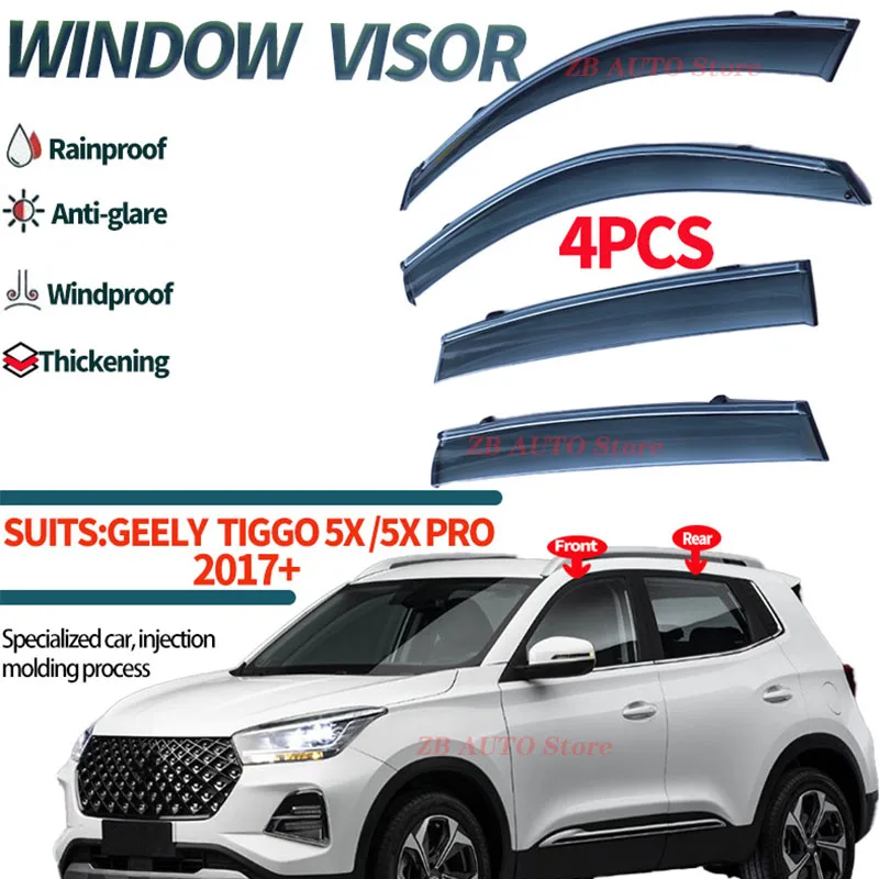 

For Chery Tiggo 5x 2017+ Window visors Rainwater prevention; Covering the sunlight; Anti fog; Snow prevention