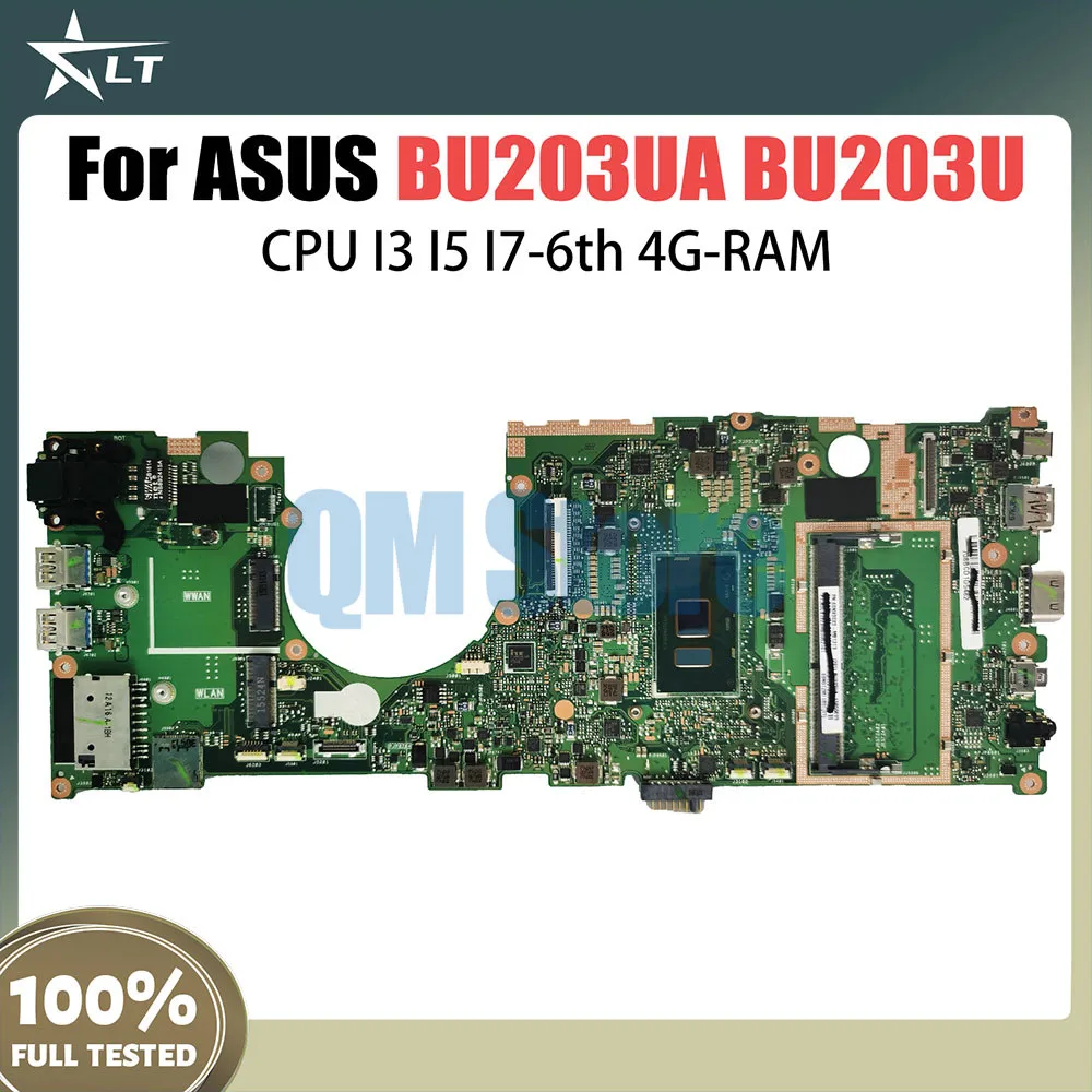 

Notebook BU203UA Mainboard For ASUS PRO ADVANCED BU203U Laptop Motherboard CPU I3 I5 I7-6th 4G-RAM