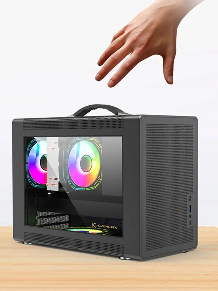 Power Train P60 Desktop Kleine behuizing Draagbare handheld Mini-ITX MATX Moederbord Type-C Interface