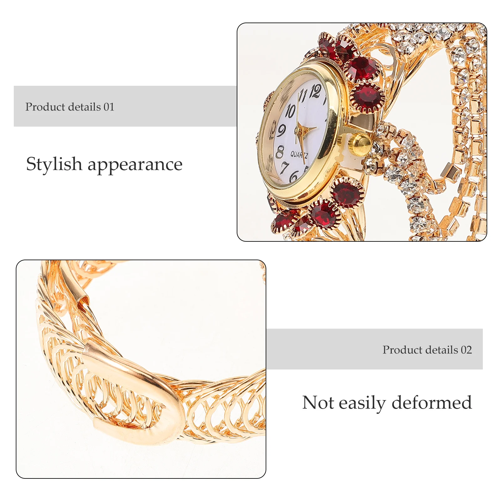 

Elegant Women'S Decorative Wrist For Female Delicate Alloy Design Casual Leisure Timepiece Gift Bling Dainty Portable High-End